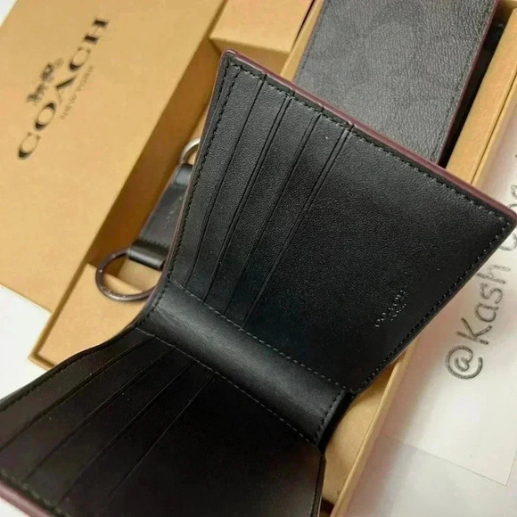 Coach Mens Wallet Set 3 In 1 Boxed Gift Set In Signature Canvas - Picture 3 of 9